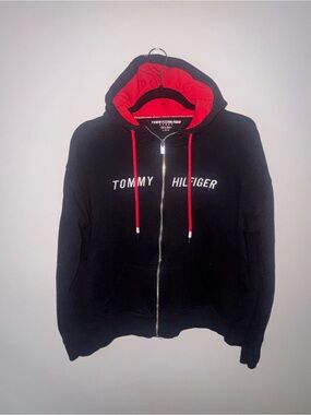 Tommy Hilfiger Black Jacket and Pants Set with Red Lining